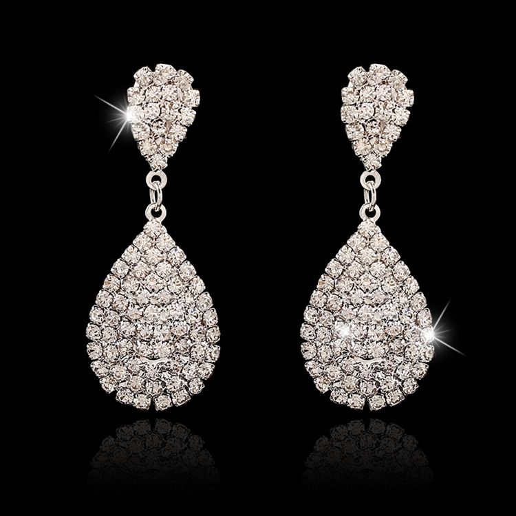 Vattendroppe Rhinestone Örhängen