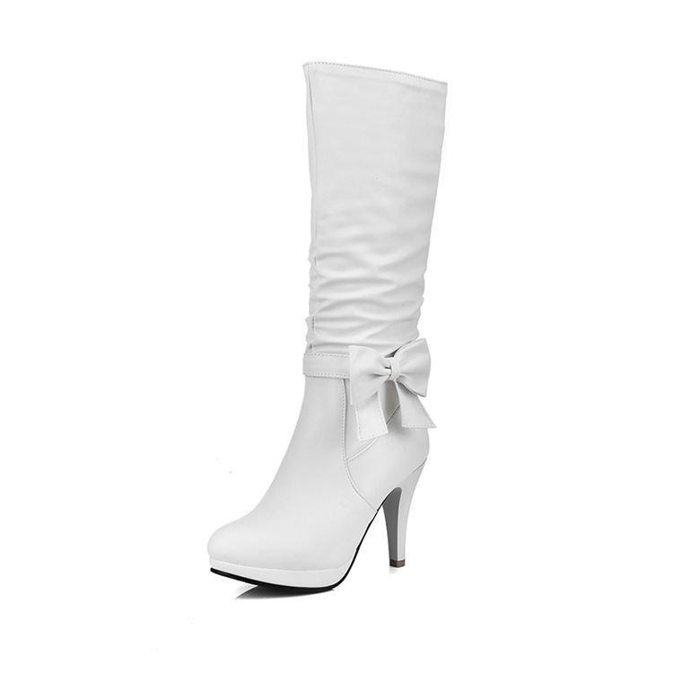 Härliga Bowknot Knee High Stövlar Boots