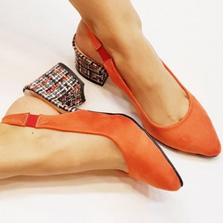 Closed Toe Slip-On Slingback Strap Etniska Sandaler