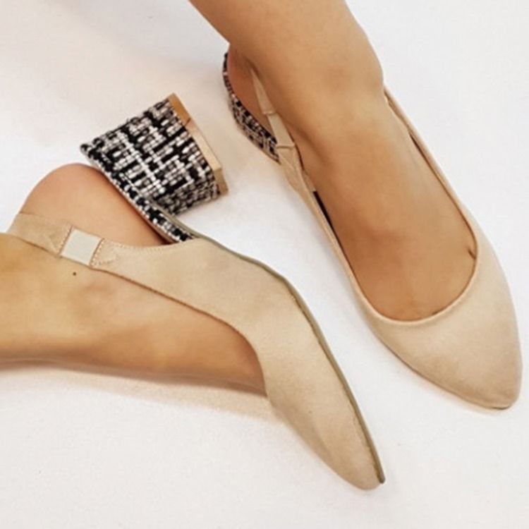 Closed Toe Slip-On Slingback Strap Etniska Sandaler