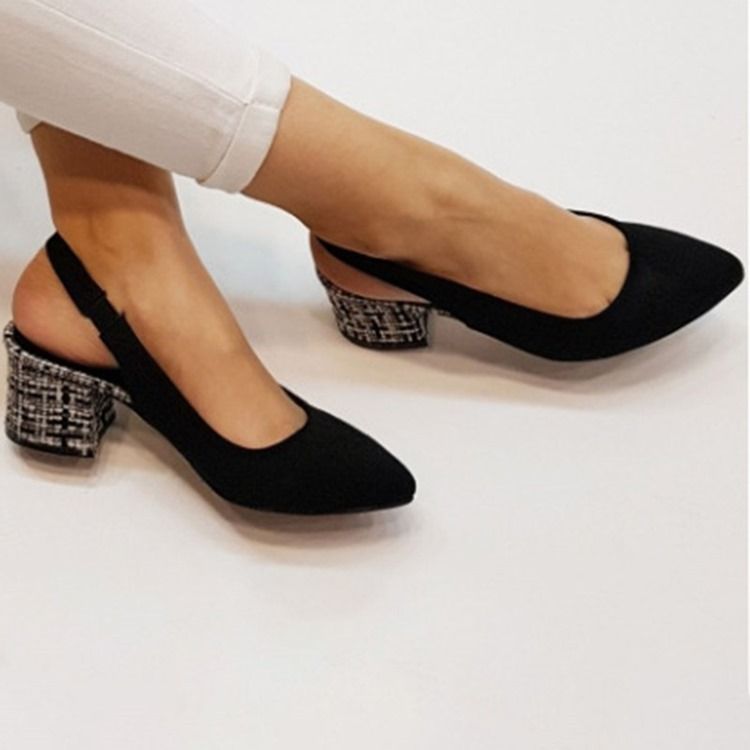 Closed Toe Slip-On Slingback Strap Etniska Sandaler