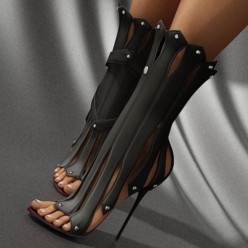 Falbala Shape Stilettsandaler