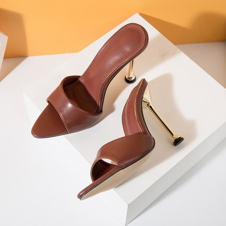 Flip Flop Stilettklack Slip-On Västerländska Damtofflor