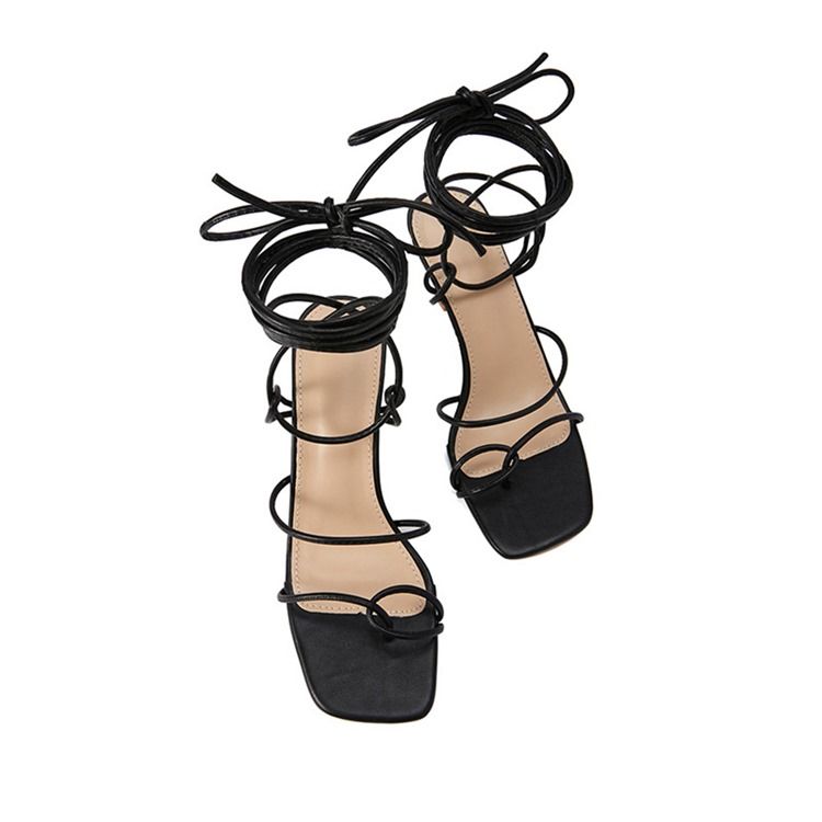 Lace-Up String String Stilettklack Lace-Up Gummi Sandaler För Kvinnor