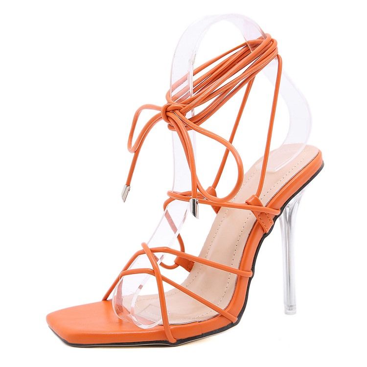 Lace-Up String String Stilettklack Västerländska Damsandaler