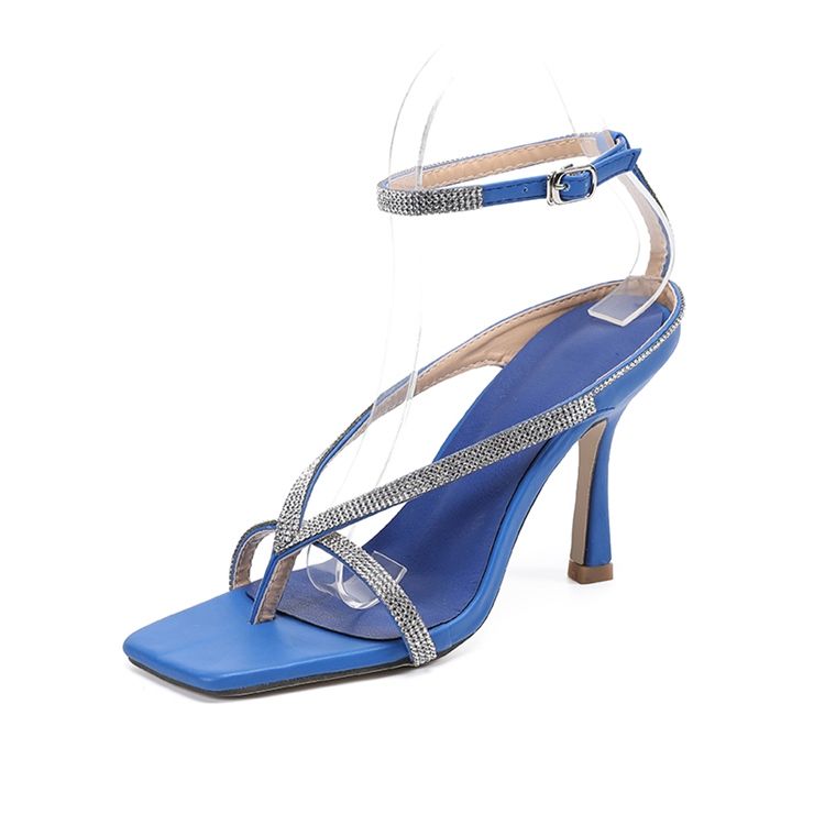 Line-Style Spänne Ankel Strap String Vanliga Sandaler
