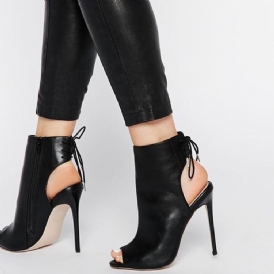 Peep Toe Cross Strap Heel Sandaler