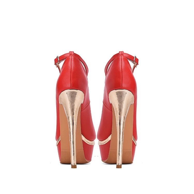 Peep Toe Slip-On Ultra-Högklackade Stilettsandaler