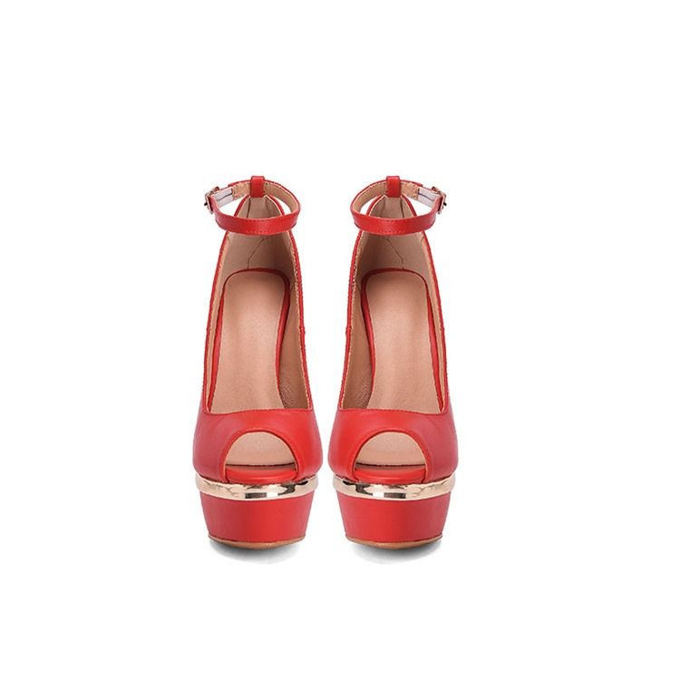 Peep Toe Slip-On Ultra-Högklackade Stilettsandaler