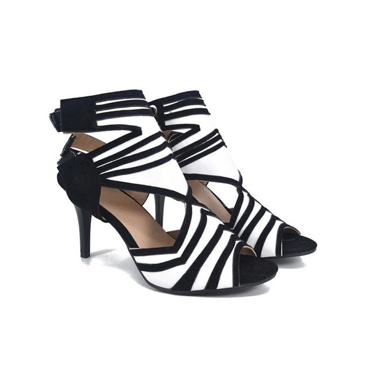 Peep Toe Spänne Stiletto Heel Casual Sandaler