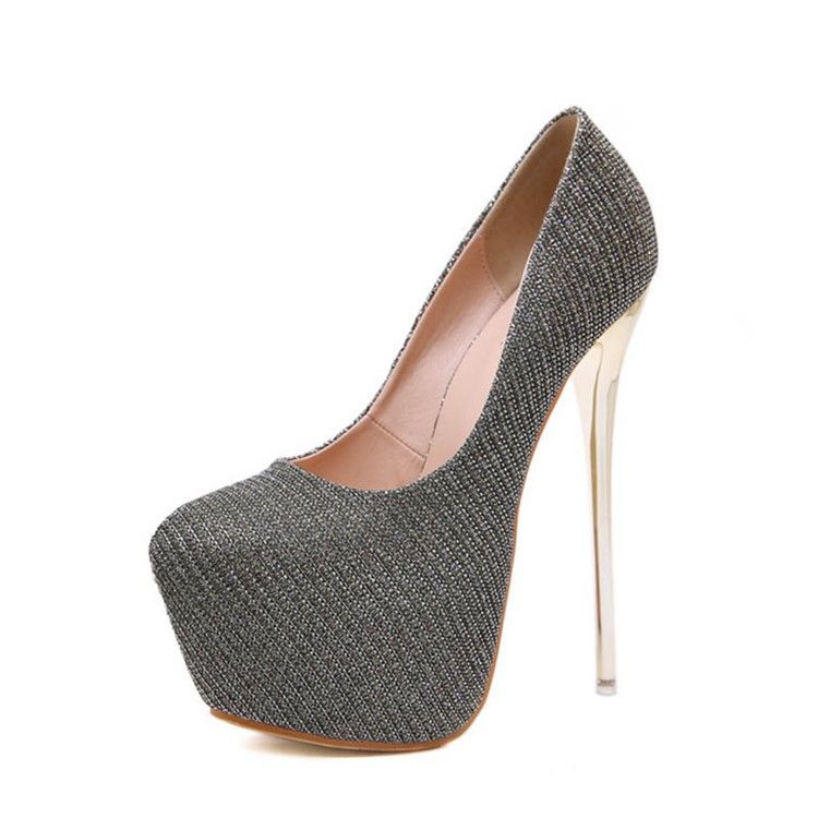 Rund Tå Slip-On Low-Cut Övre Stilettklack Sandaler