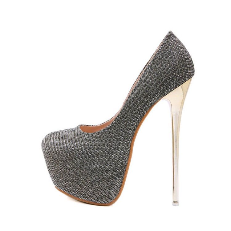 Rund Tå Slip-On Low-Cut Övre Stilettklack Sandaler