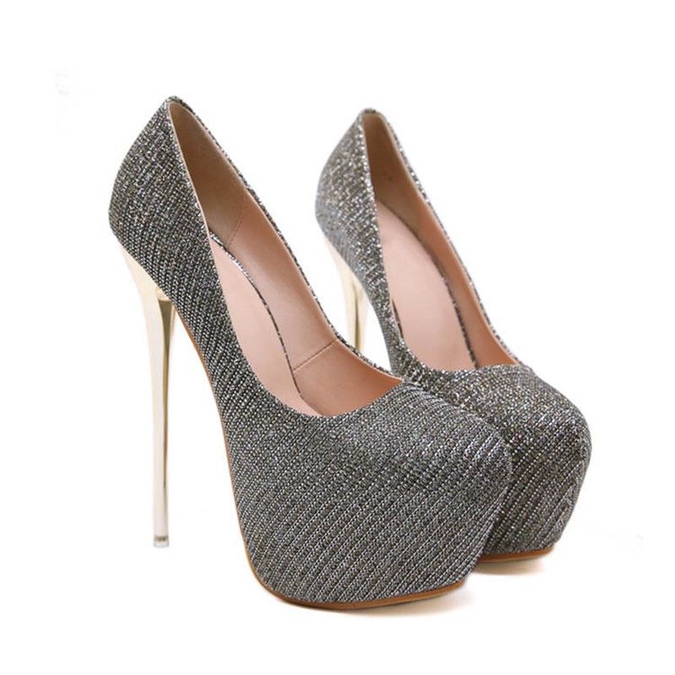 Rund Tå Slip-On Low-Cut Övre Stilettklack Sandaler