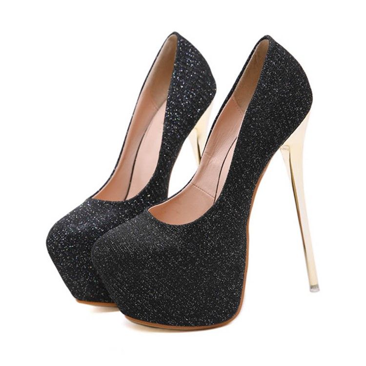 Rund Tå Slip-On Low-Cut Övre Stilettklack Sandaler