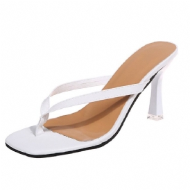 Slip-On Koreanska Damtofflor Med Stilettklack