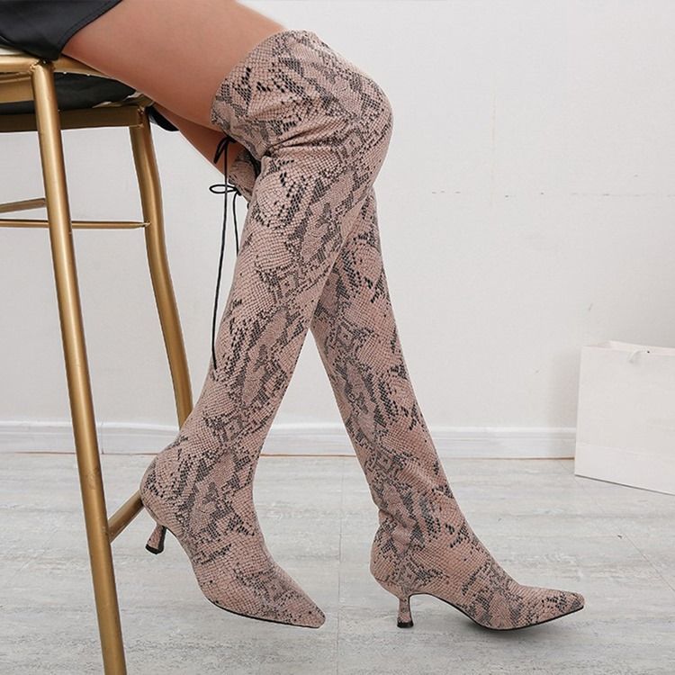 Slip-On Professionella Stövlar Med Spetsig Stilettklack