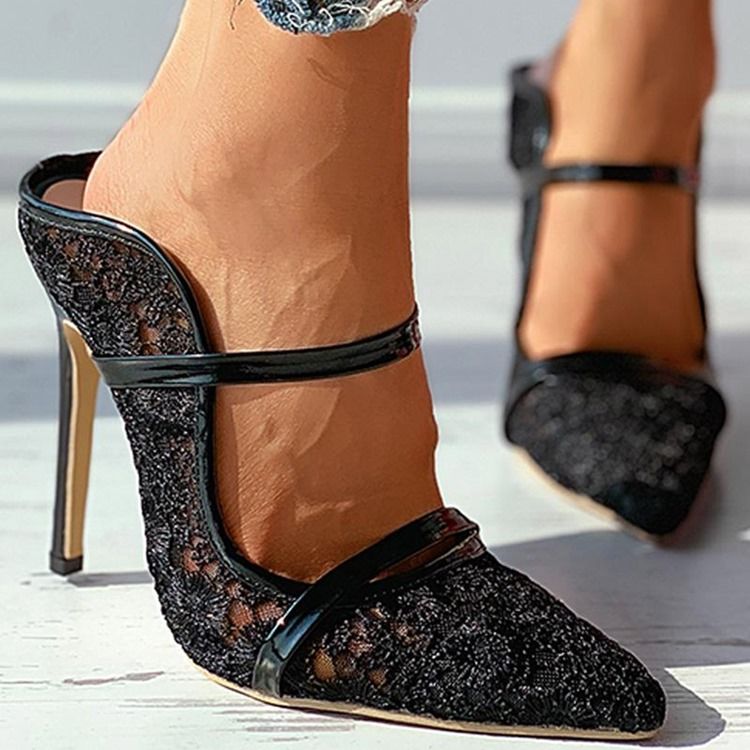 Slip-On Stilettklack Spets Högklackat (5-8Cm) Tunna Skor