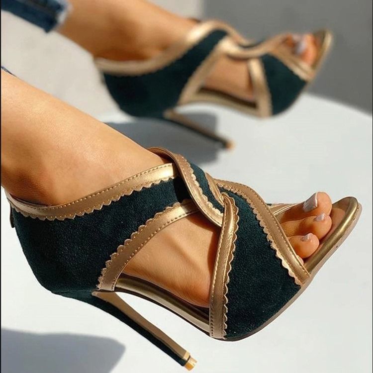 Slip-On Tråd Spetsad Tå Högklackat (5-8Cm) Tunna Skor