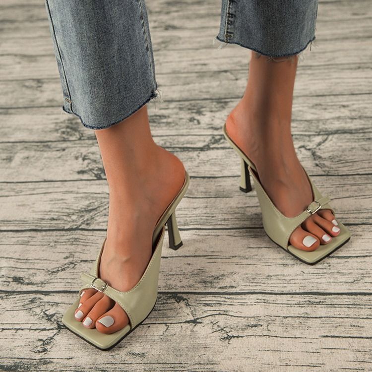 Spänne Slip-On Toe Ring Professionella Damtofflor
