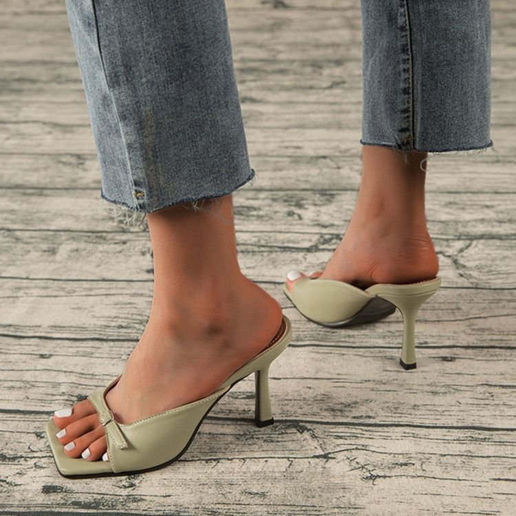 Spänne Slip-On Toe Ring Professionella Damtofflor