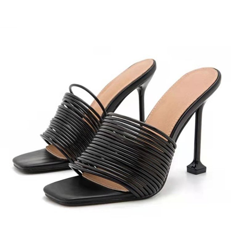 Stilettklack Flip Flop Tråd Casual Tofflor