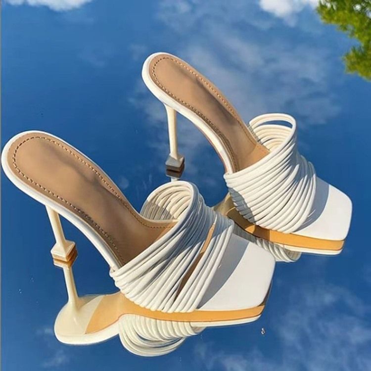 Stilettklack Flip Flop Tråd Casual Tofflor