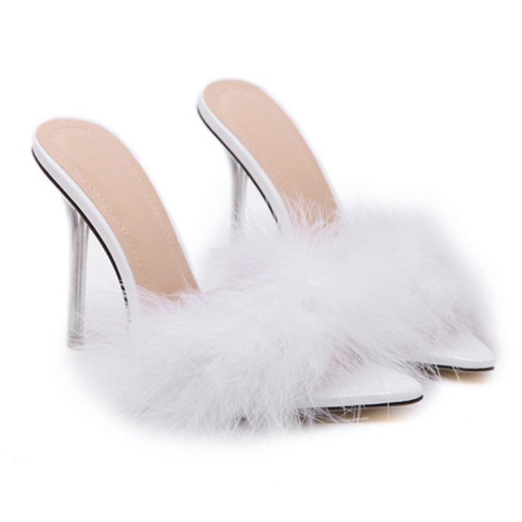 Stilettklack Pompon Slip-On Spring Tofflor