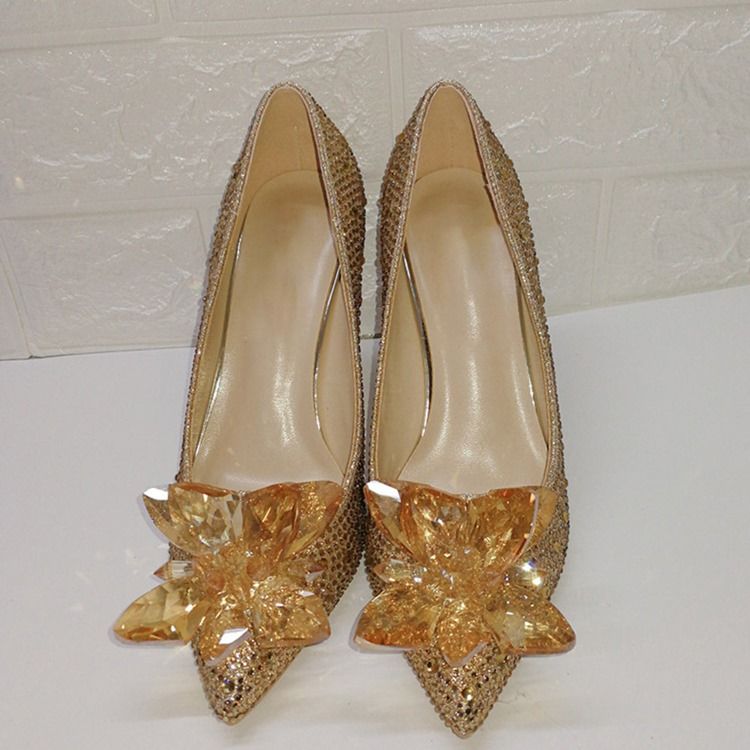 Stilettklack Slip-On Rhinestone Western Tunna Skor