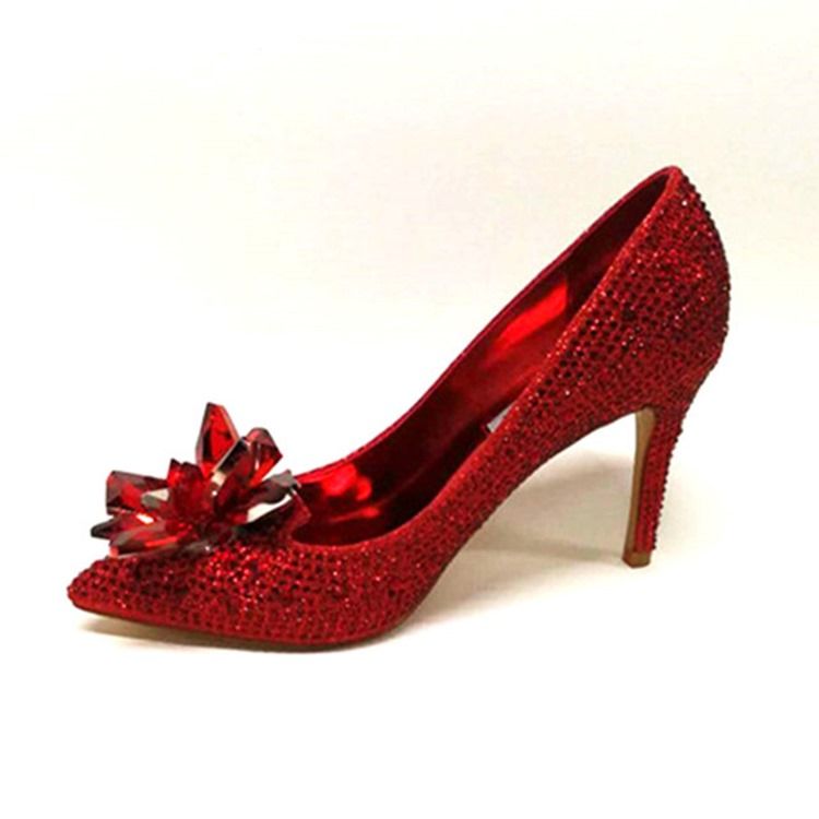 Stilettklack Slip-On Rhinestone Western Tunna Skor
