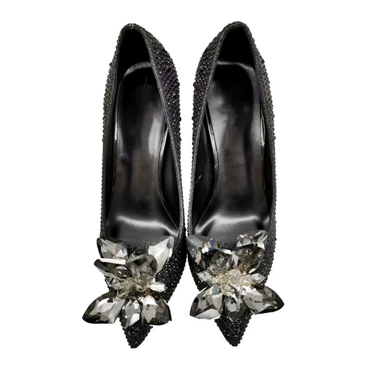 Stilettklack Slip-On Rhinestone Western Tunna Skor