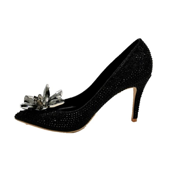 Stilettklack Slip-On Rhinestone Western Tunna Skor