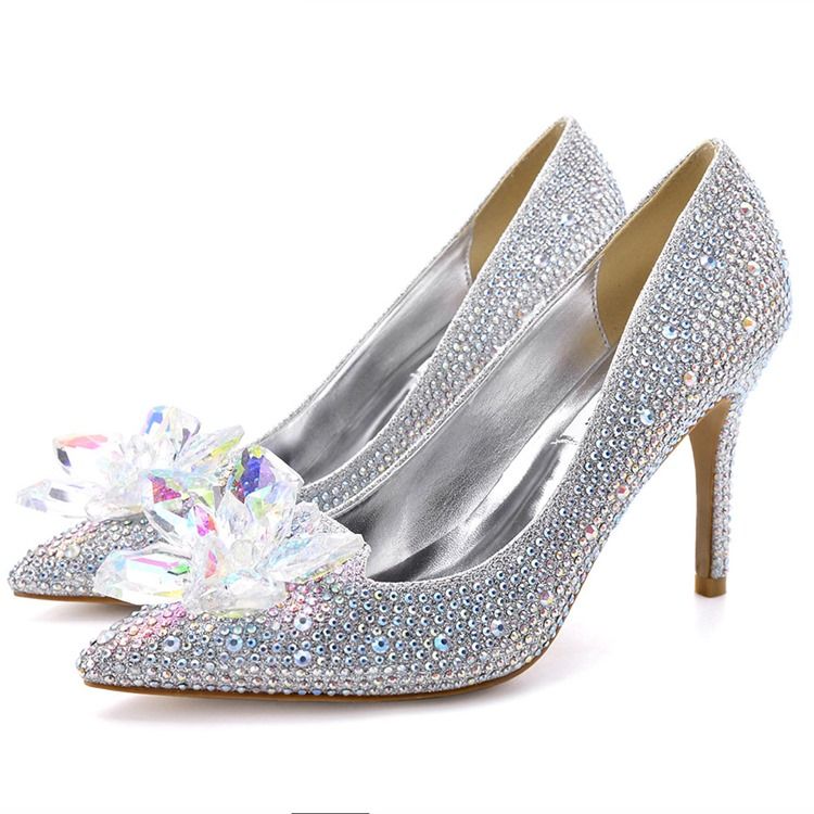 Stilettklack Slip-On Rhinestone Western Tunna Skor