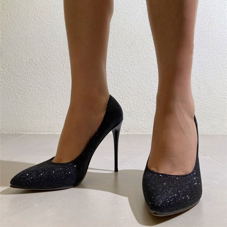 Sttiletto Heel Slip-Spetsig Toe Ultra-High Hee Tunna Skor