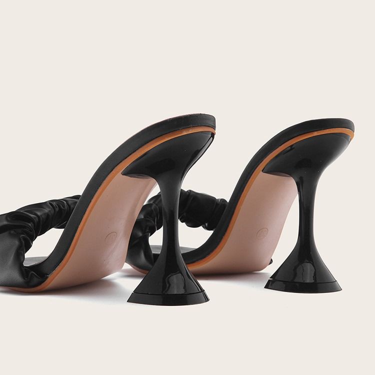 Trådspole Häl Flip Flop Vanliga Damtofflor