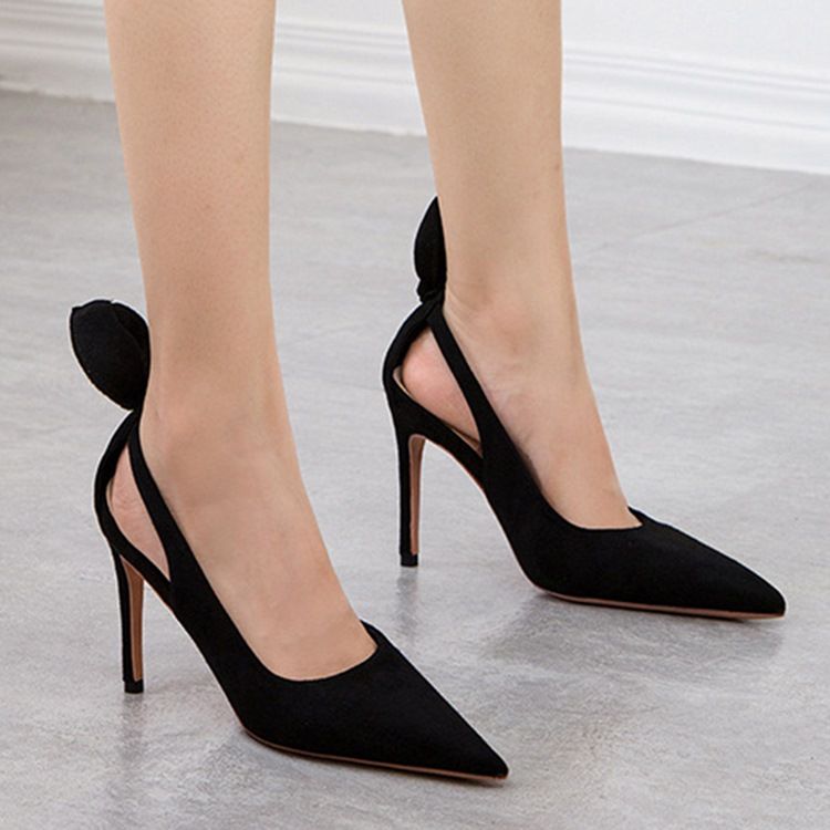 Västerländska Sandaler Med Spetsad Tå Slip-On Stiletto Heel
