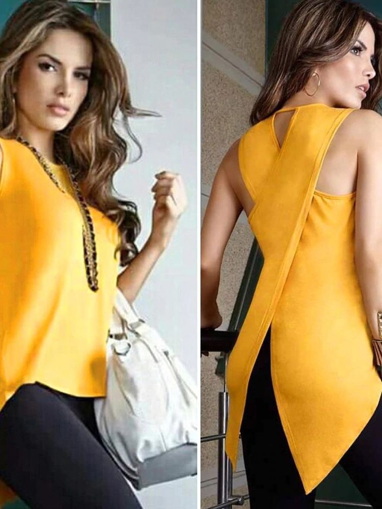 Asymmetrisk Ärmlös Sommarblus