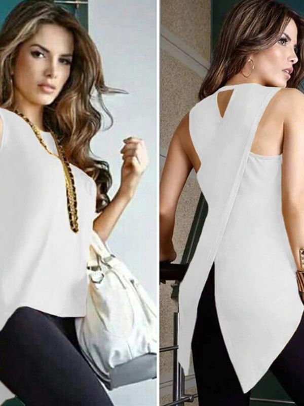 Asymmetrisk Ärmlös Sommarblus