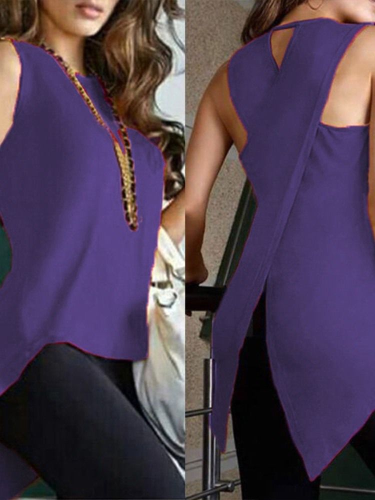 Asymmetrisk Ärmlös Sommarblus