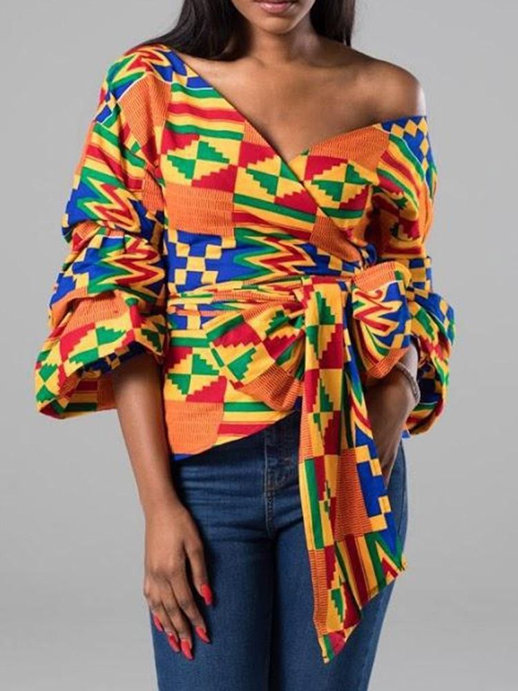 Asymmetrisk Standard Blus Med Trekvartsärm