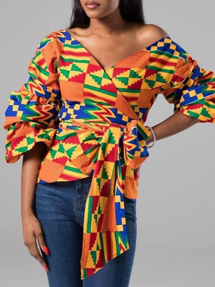 Asymmetrisk Standard Blus Med Trekvartsärm