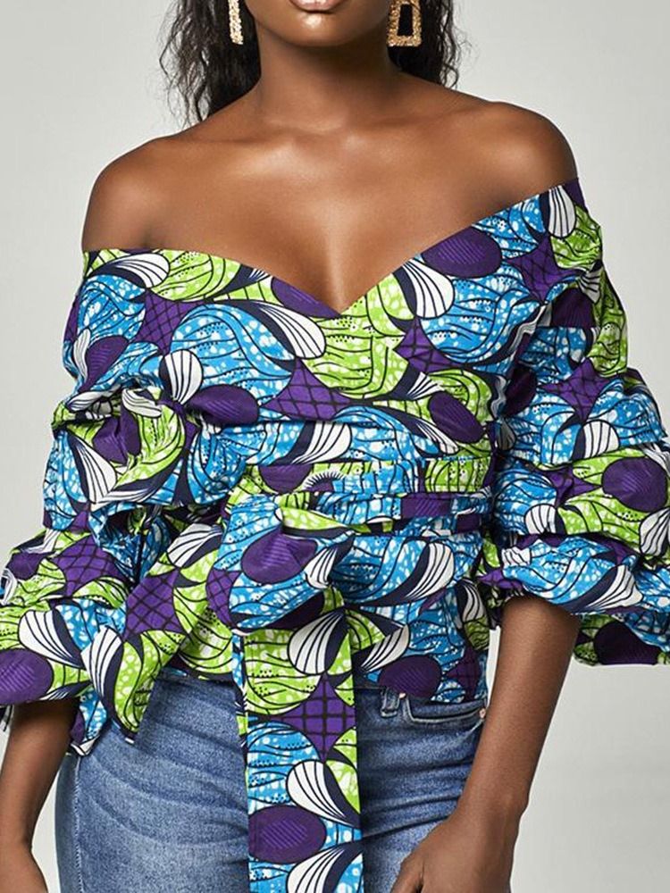 Asymmetrisk Standard Blus Med Trekvartsärm