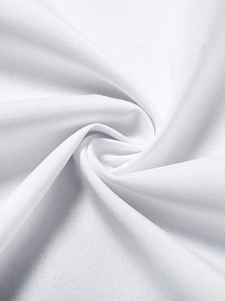 Bowknot Lapel Vanlig Kort Långärmad Damblus