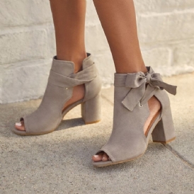 Chunky Heel Lace-Up Lace-Up Western Tunna Skor