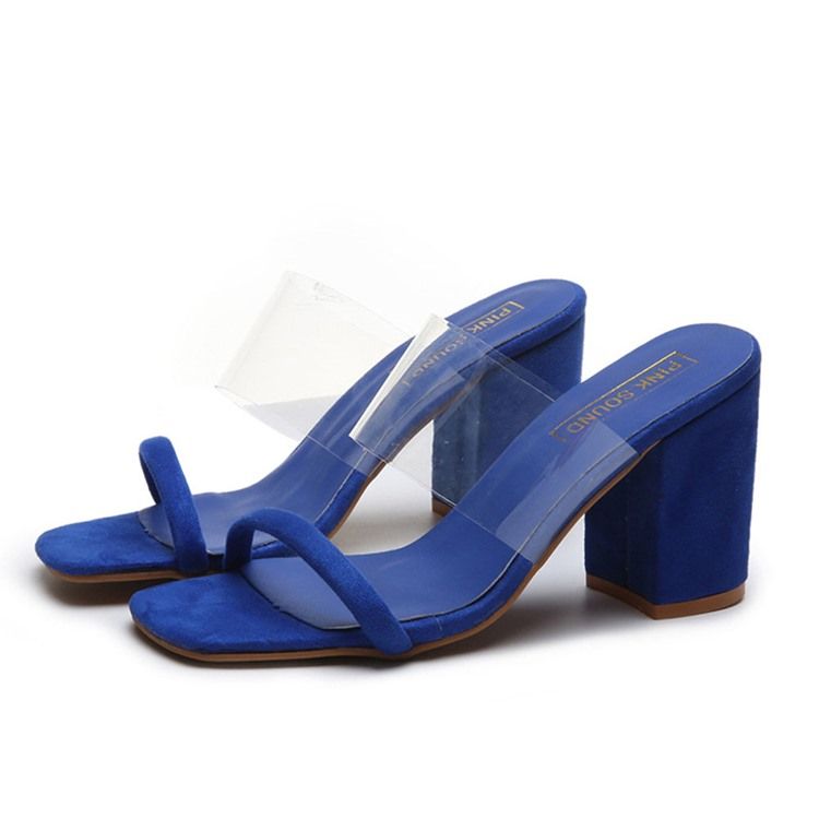 Flip Flop Stiletto Mid-Heel Slip-On Western Damtofflor