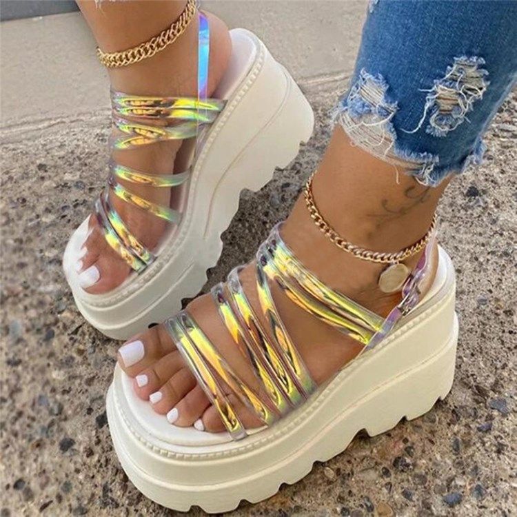 Platform Spänne Öppen Tå Casual Sandaler