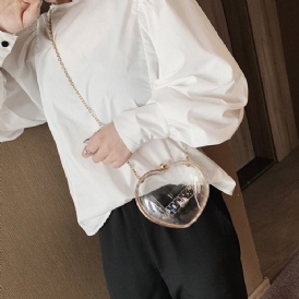 Abs Plastkedja Hjärtformade Crossbodypåsar