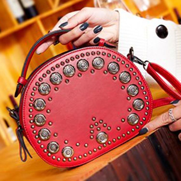 Abs Plastnit Vanliga Cirkulära Crossbodypåsar