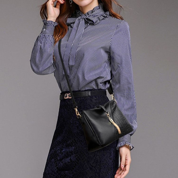 Alligator Embossing Pu Rektangel Crossbody-Väskor För Kvinnor