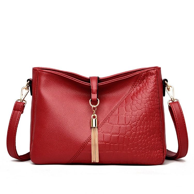Alligator Embossing Pu Rektangel Crossbody-Väskor För Kvinnor