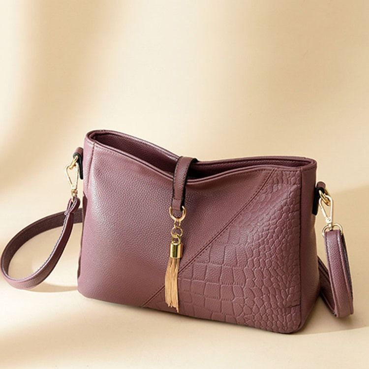 Alligator Embossing Pu Rektangel Crossbody-Väskor För Kvinnor